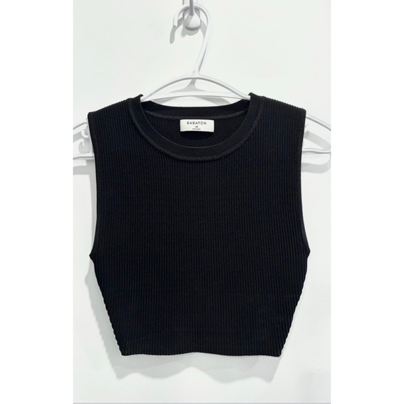 nwot Babaton contour muscle cropped tank XS - Picture 3 of 4